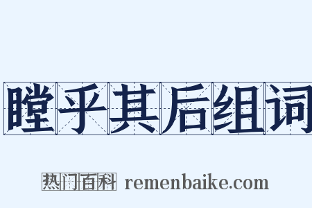 瞠乎其后组词是什么意思的图片